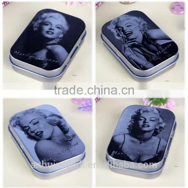2017 Customized Mini Square Small Iron Box Packaging With Logo Printing photo-2