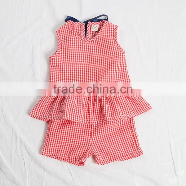 Wholesale Summer Cotton Printing Girls Kids t Shirt and Shorts photo-2