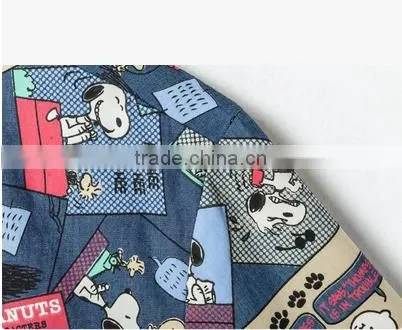 2016 Cartoon Printed Men Denim Casual Shirt photo-4