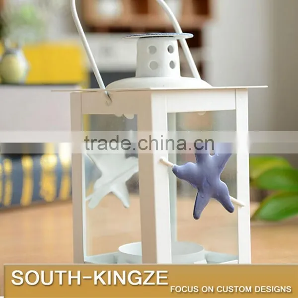 Europe Ocean Style Fish, Starfish, Sailing Boat Cube Glass Candle Holder photo-6