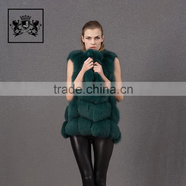 Latest Style Fashion Coat Animal Fur Knitted Fox Fur Vest