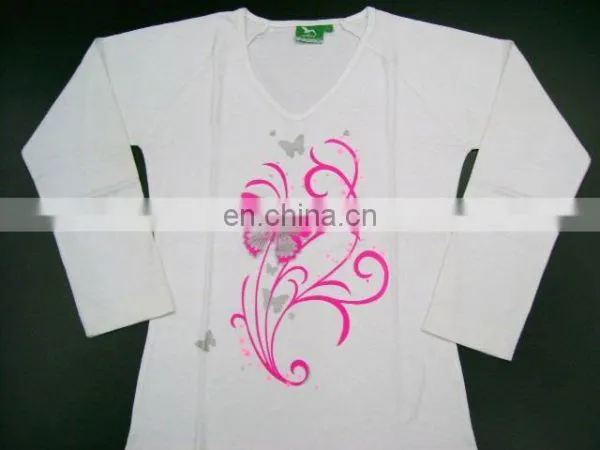 100% Cotton Ladies Full Sleeve Tshirts.