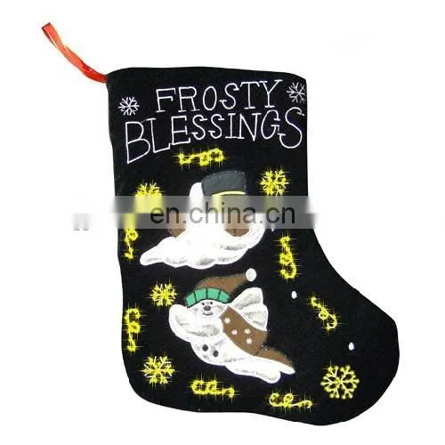 Lighted Wall Art Christmas Stocking Festival Decor Pink Christmas Stocking photo-4