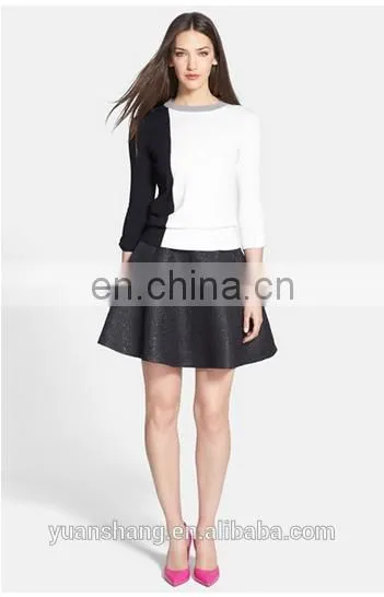 2015 Sexy Girls Metallic Flare Mini Skirt photo-5