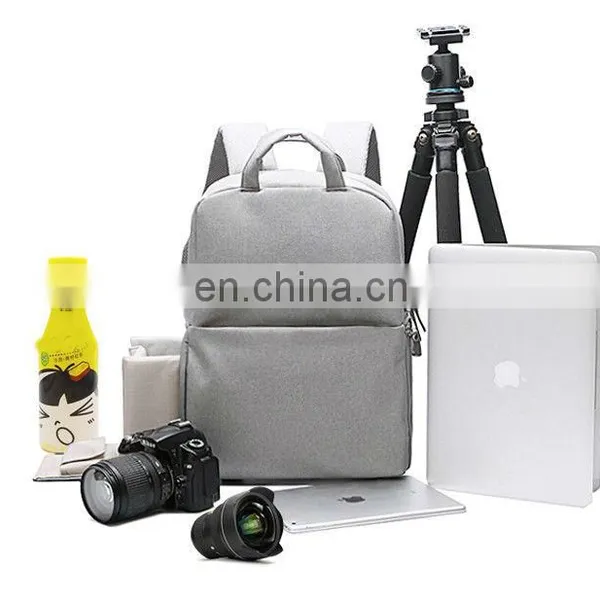 Custom Waterproof Video School Travel Photo Digital Camera Backpack Laptop Bag