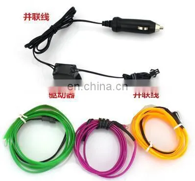 2016 Car EL Wire10M Kits Flexible Led Neon Light Glow EL Wire Rope Tube Cable+3V (Leave us Message for Color)
