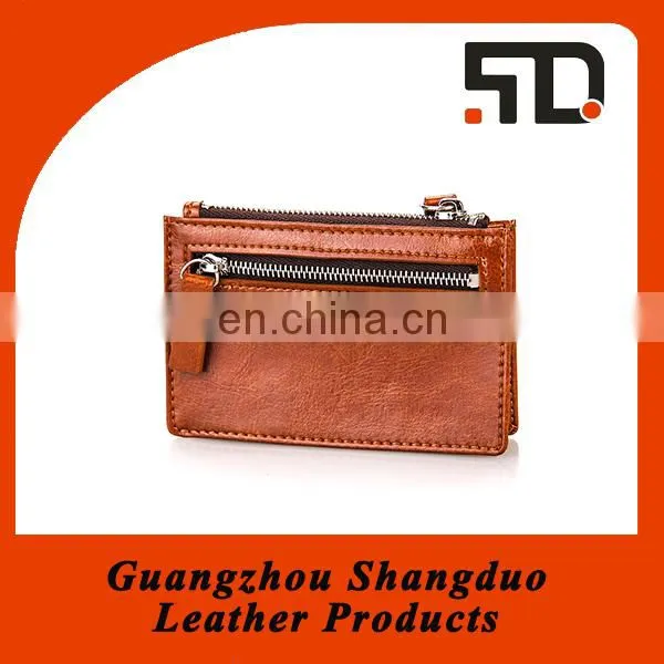 High Level Zipper Leather Coin Purse Coin Case photo-4