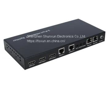 100m 1x2 HDBaseT разделитель, HDCP2.2, поддерживает POC, Ethernet, RS232 пропускание