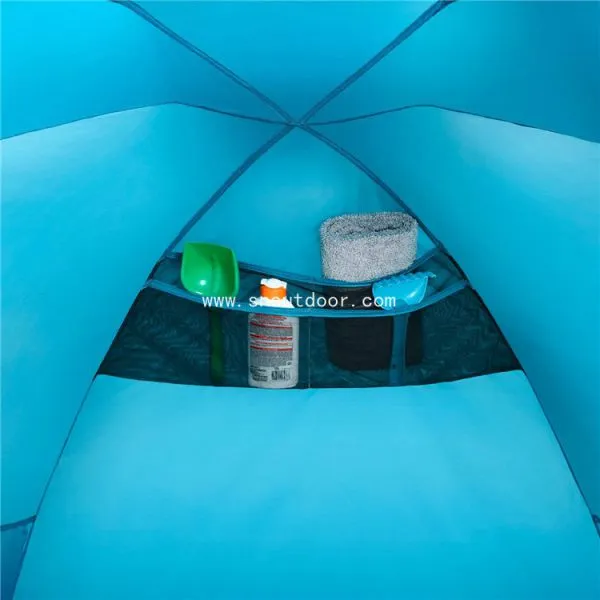Beach Umbrella Automatic Sun Shade Portable Camping Easy Set Up Light Weight Windproof 3 Person photo-2