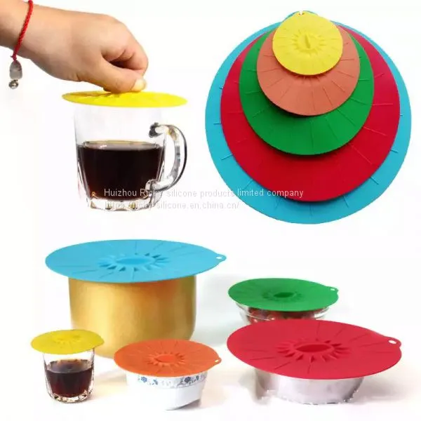 5PCS Reusable Silica Gel Spill Stopper Cover Universal Silicone Food Bowl Pot Lid Silicone Cover Pan Cooking Kitchen Accessories photo-2