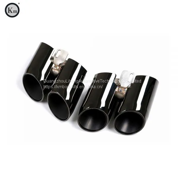 Km for Panamera S-style 970 2014-2016 Year Exhaust Tip Exhaust Pipes Muffler Tips Tail Pipe Black Titanium photo-5