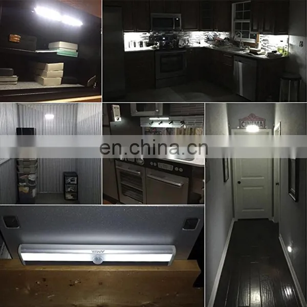 10 LED Motion Sensing Closet Lights, DIY Stick-on Anywhere Portable 10-LED Wireless Cabinet Night/Stairs Light Bar With Magnetic photo-3