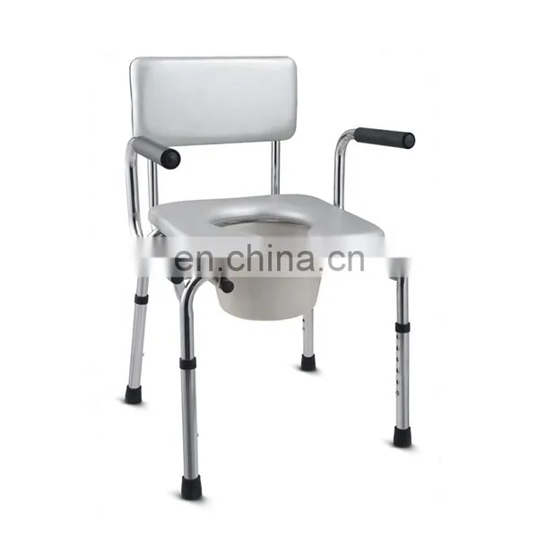 Medical Elder Shower Wheel Chair Manual Toliet Seat Bedside Commode photo-5