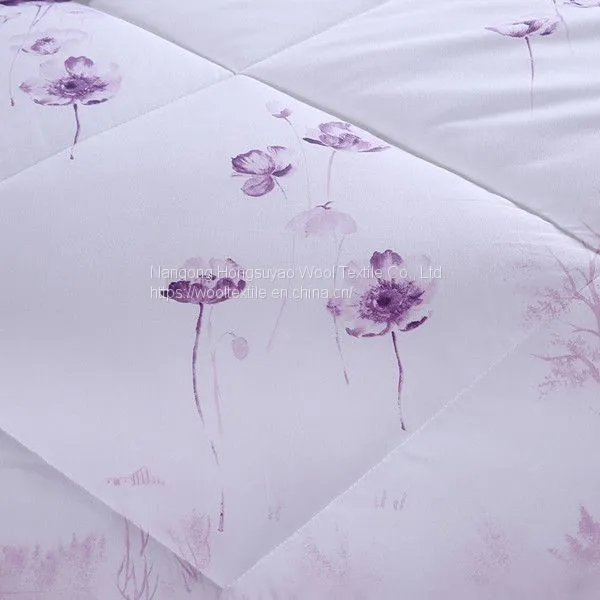 New Products Spring & Autumn Brushed Purple Printed Cashmere Quilt Warm And Comfortable photo-3