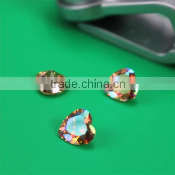 Fashion Jewelry Stone 12mm Round Olivine Zircon ab Stone photo-6