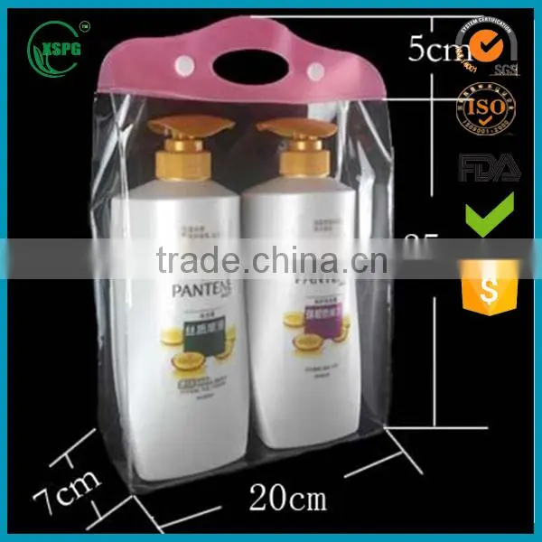 China Supplier Portable PVC Shampoo Bag With Die Cut Handle on Top photo-3