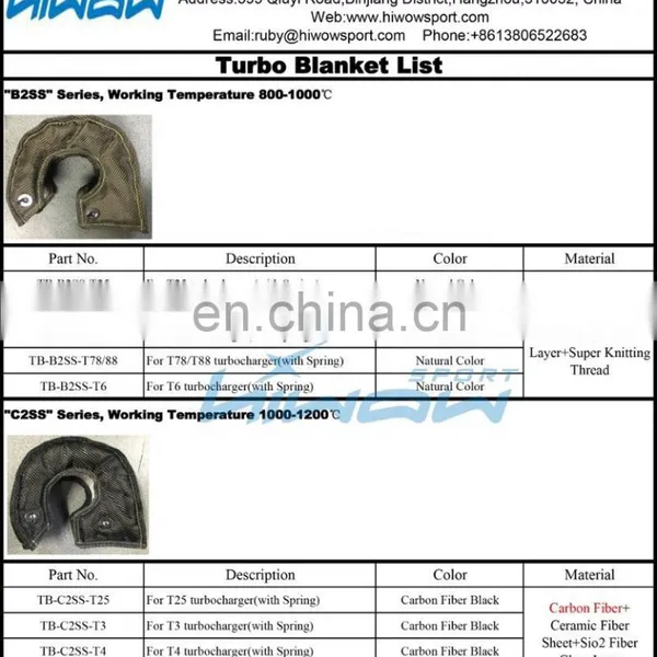 Turbo Charger Black Fiberglass Titanium Turbo Blanket T3 T4 T6 photo-5