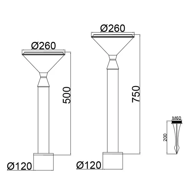 Floor Plug-in Solar Bollard DLW-S-003 photo-4