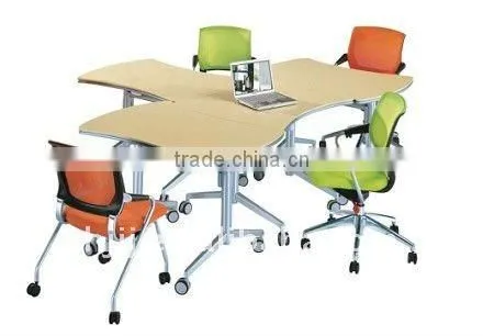 New Design Folded Aluminum Desk Meeting Hall Table With Wheels HD04A1-E photo-5