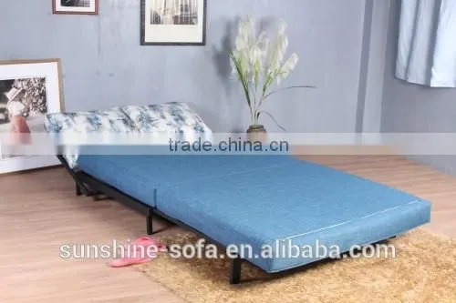 Fabric Folding Metal Three Seater Sofa Bed Modern Futon Sofa Furniture photo-3