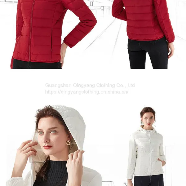Chinese Factory Wholesale Winter Outdoor Coat Custom Logo Long Sleeves Hooded Down Filled Puffer Women's Jackets photo-4