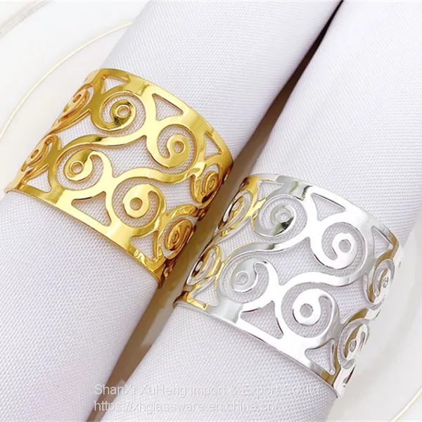 Manufacturer Wholesale Stock Hotel Banquet Event Stainless Steel Metal Napkin Rings photo-2