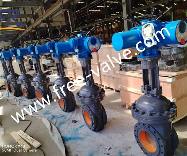 Electric Operated High Pressure Ceramic Lined Knife Gate Valve photo-2