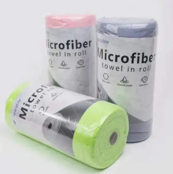 Kitchen Microfiber Cleaning Cloth Roll Tear Away Towels 30X30cm photo-2