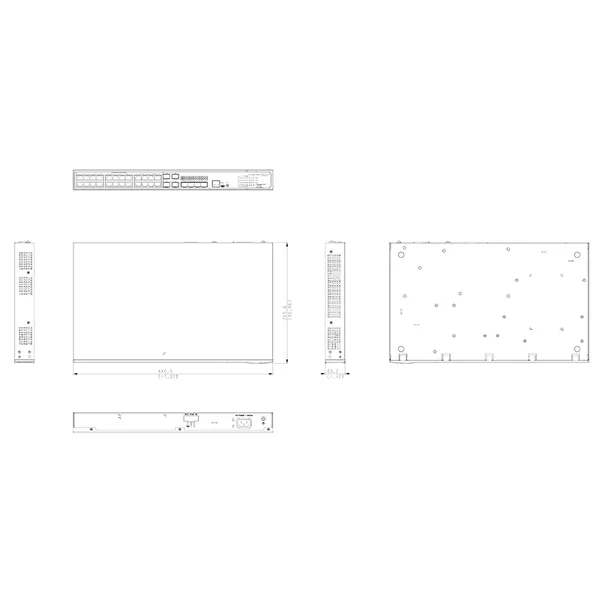 Dahua Dh-as5500-24gt4xf-370 24-port Layer 3 Managed High-performance Poe Switch photo-5