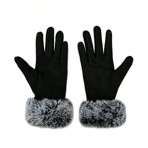 Luxury Designer Classic Wrist Warm Nylon Eco-Friendly Gloves Women Winter Daily Cycling Outdoor Accessories photo-2