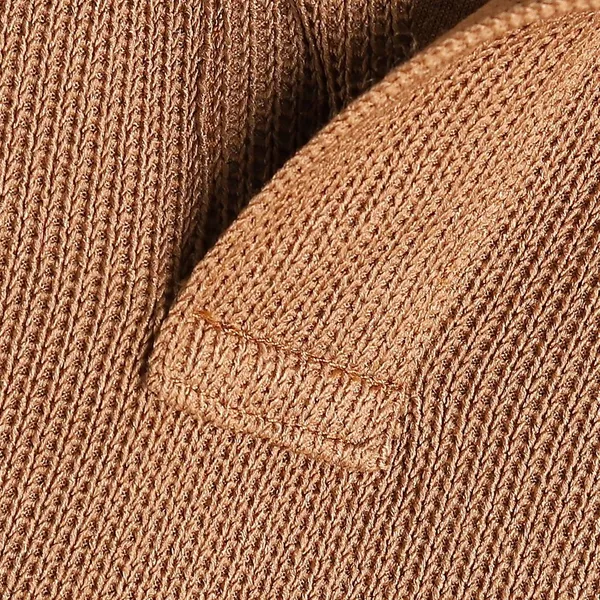 Men’s Brown Regular Fit Polo Shirt 250 GSM 100% Polyester Fake Cotton Sweater Jacquard photo-2