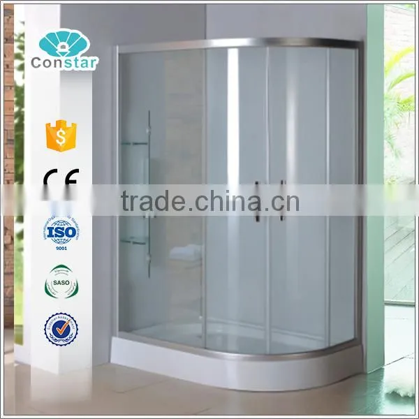 Free Standing Two Directions Shower Cubicle With Low Base
