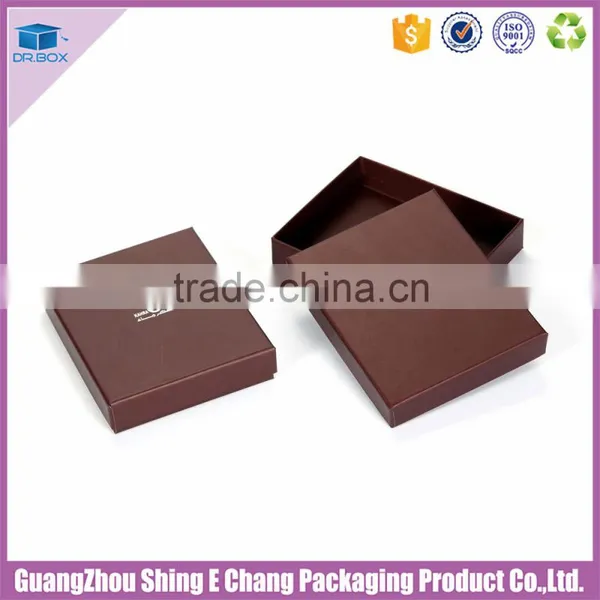 Dark Brown Cardboard Logo Custom Printed Square Gift Hat Box for Wholesale Sale photo-2