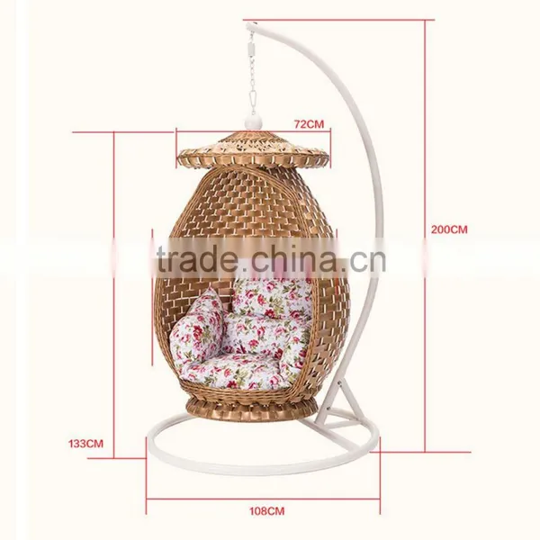 Chinese Style New Design With Canopy Rattan Indoor Home Indian Swing Jula /Swing Quality Choice photo-4