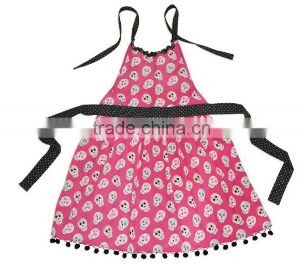 Hot Fashion Halloween Skull Women Cotton Apron