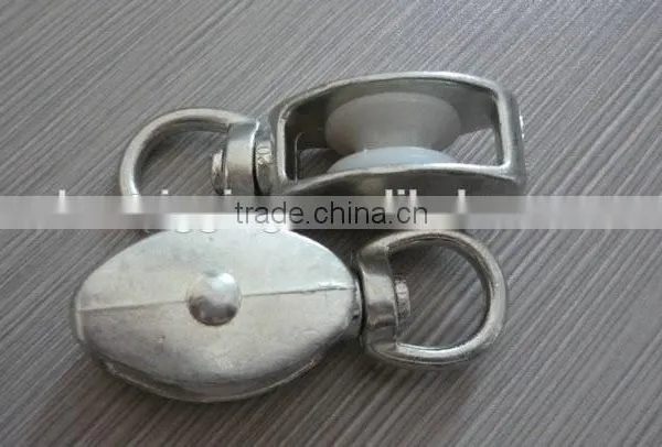 China Professional Manufacturer Small Metal Zinc Alloy Nickel Plate Belt Pulley With Single Rigid Wheel photo-5