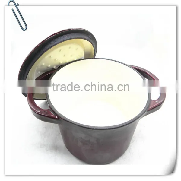 Enamel Cast Iron Casserole With Cover and Ears photo-2