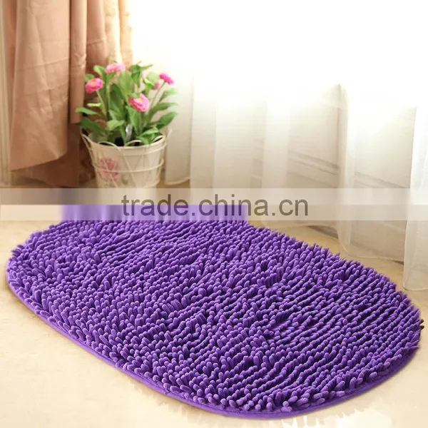 Microfiber Chenille Pink Bathroom Mat Travellers Washable Rugs photo-2