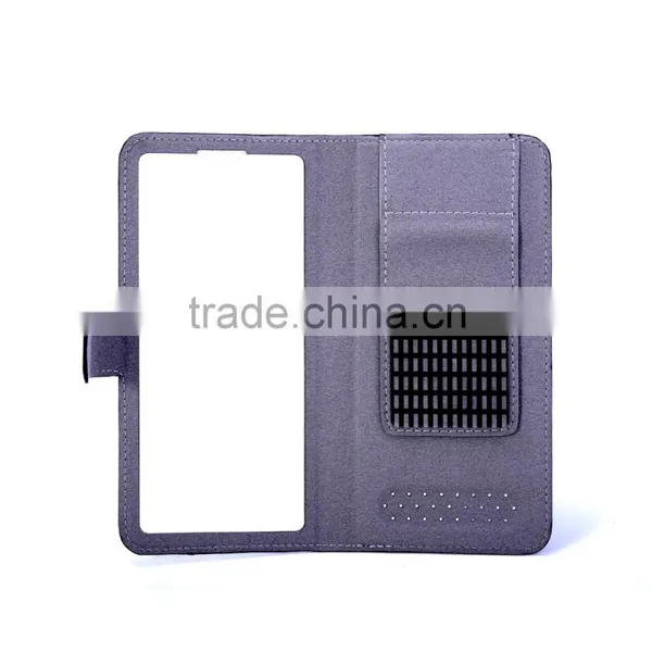 Durable Mobile Phone Leather Universal Case With Big View Window photo-5