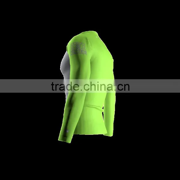 Polyester Spandex Long Sleeves Space Monkeys Compression Shirt/Rash Guard With Club Logo Player Name and Numbers at Sleeves photo-4