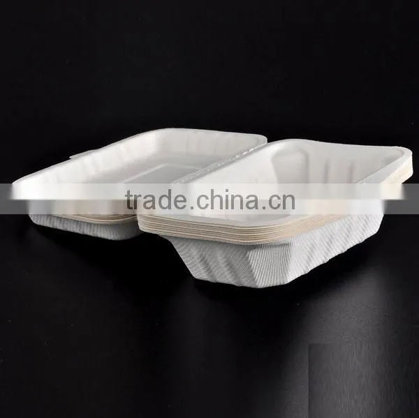 Oil Cut Resistant Sugarcane Pulp White Take Away Food Containers Quality Choice photo-5