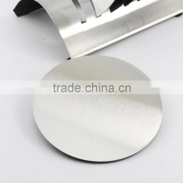Round Shape Stainless Steel Coaster With Holder Set photo-4
