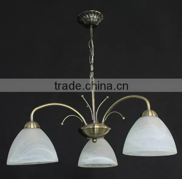 2015 NEW DESIGN WHITE GLASS BALL Retro Rustic Chandelier Wrought Iron Lighting Fixture photo-2