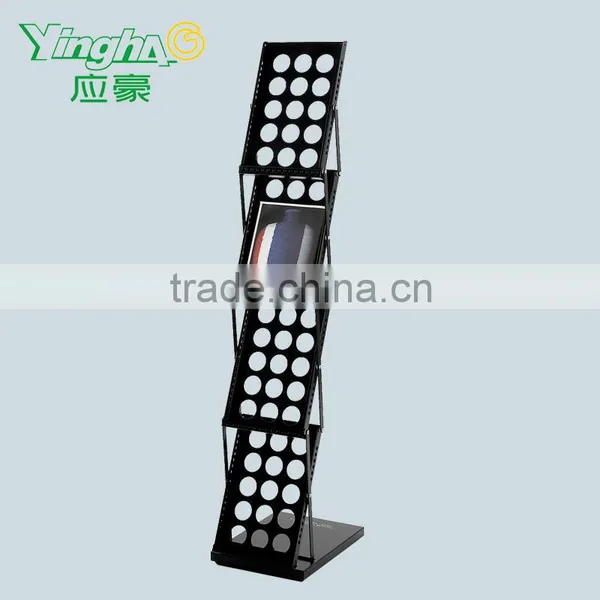 4 Tier Black Color Folding Office Library Bookshelf photo-3