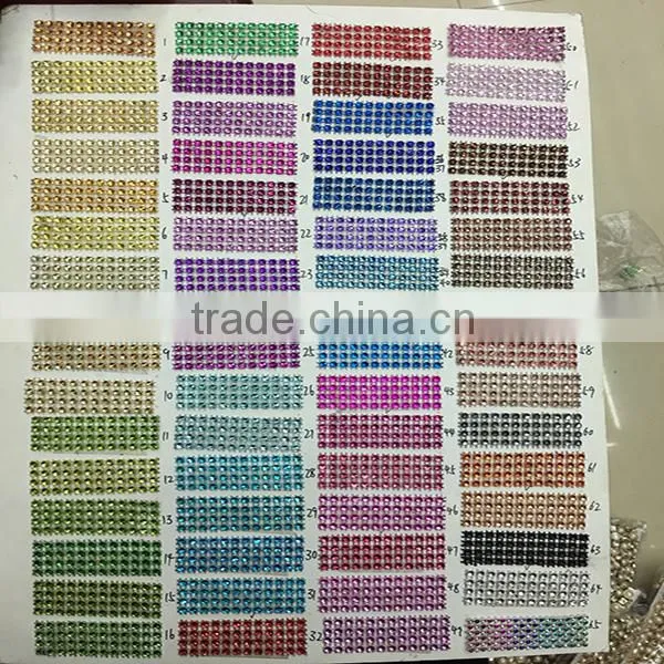 Wholesale 24 Row Plastic Rhinestone Mesh Trimming for Decoration Quality Choice photo-6