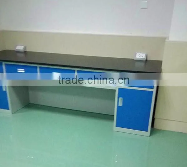 Steel Laboratory Furniture Work Bench With Reagent Rack photo-5