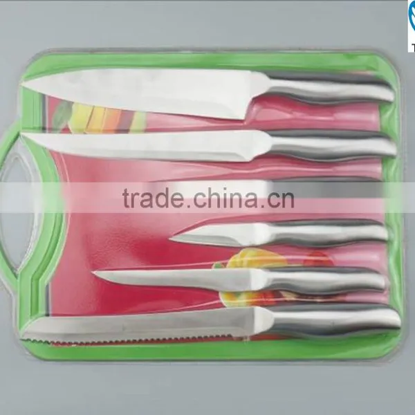 7pcs Knithen Knife Set With Stainless Steel Hollow Handle