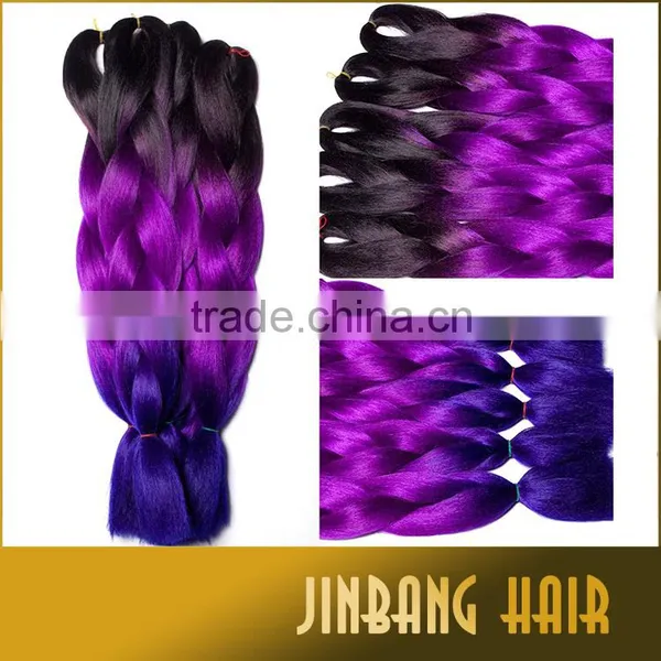 Hot Selling Best Quality 165g 41inch High Temperature Synthetic New Premium Ombre Super Jumbo Braid photo-2