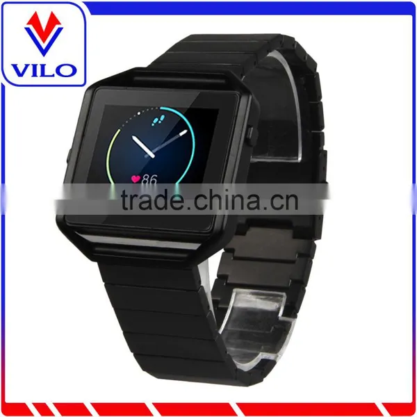 Stainless Steel Bracelet Strap Bands With Metal Frame Housing for Fitbit Blaze Smart Fitness Watch photo-3