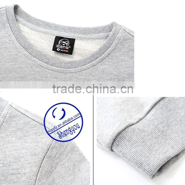 2015 Custom Mens Plian Long Sleeve Pullover Hoodie Sweatshirts With Printed photo-5